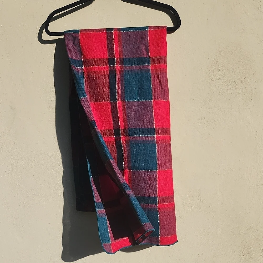 Vintage Red, Green, Gold Vintage Square tablecloth by Vera Neumann